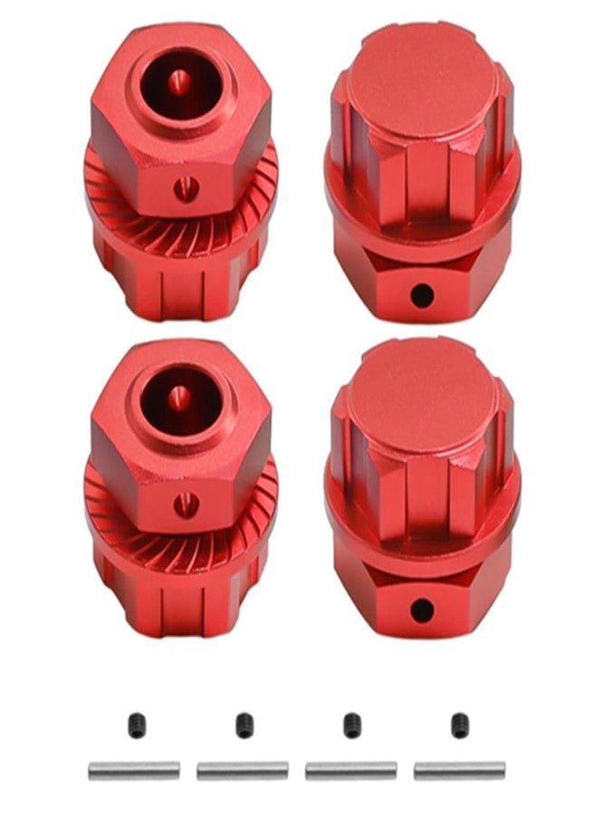 UURCSKY Aluminum Wheel Hex Adapter & Wheel Nut 24mm for Arrma 1/5 KRATON 8S BLX,Outcast 8S BLX Upgrades Parts,Wheel Hub Adapter Parts # ARA310928# ARA310929 (Red) - Image 1